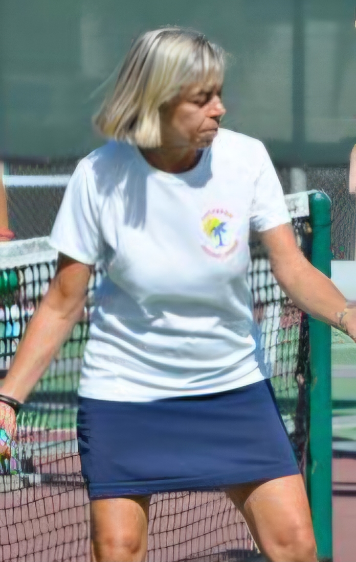 Tammy Carney on the pickleball court